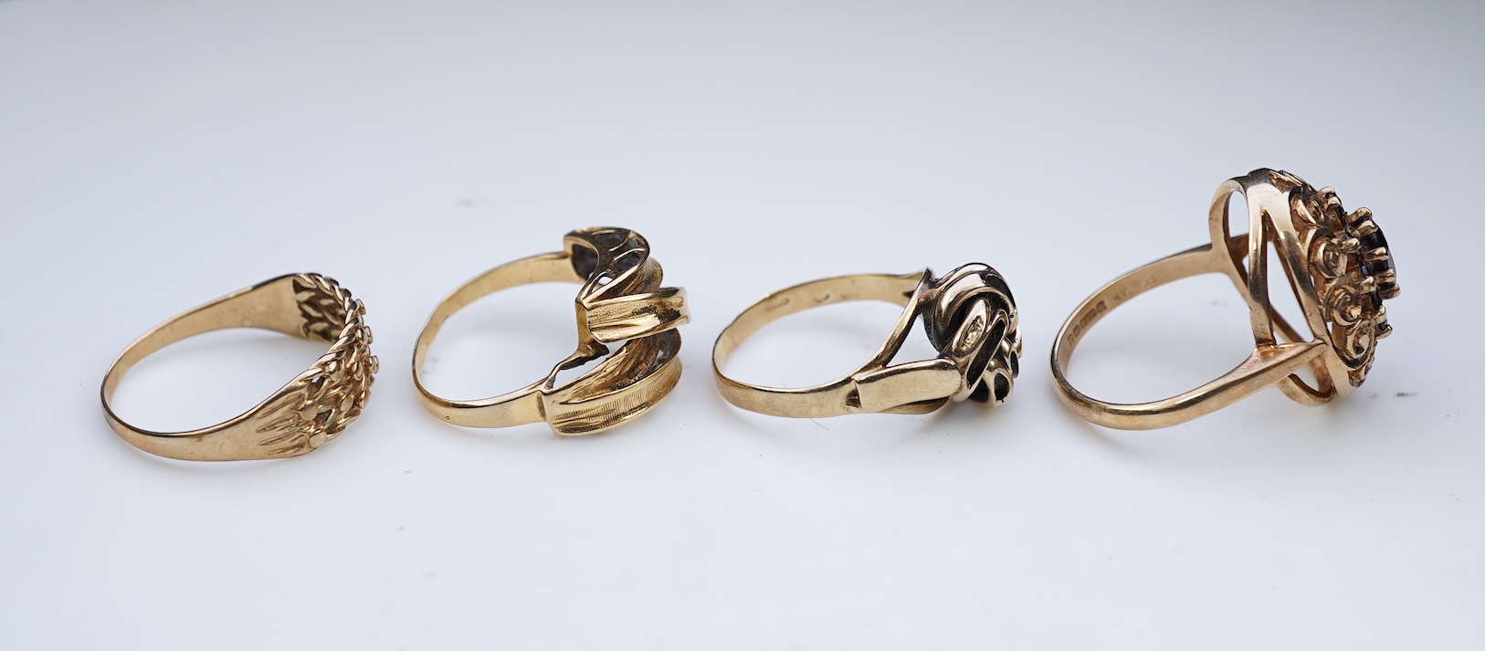 A collection of four rings